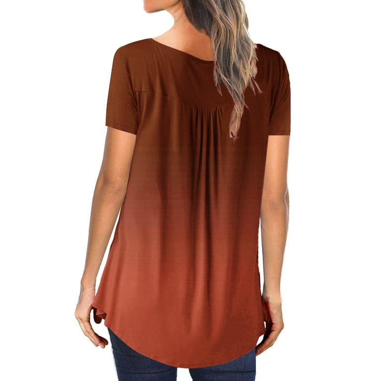 HAPIMO Savings Shirts for Women Casual Comfy Pleat Pullover Tops