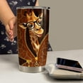 thumbnail image 5 of Giraffe Tumbler 20oz Stainless Steel Insulated Coffee Travel Mug Cup for Women Girls Giraffe Gifts for Birthday Christmas Mothers Day, 5 of 7