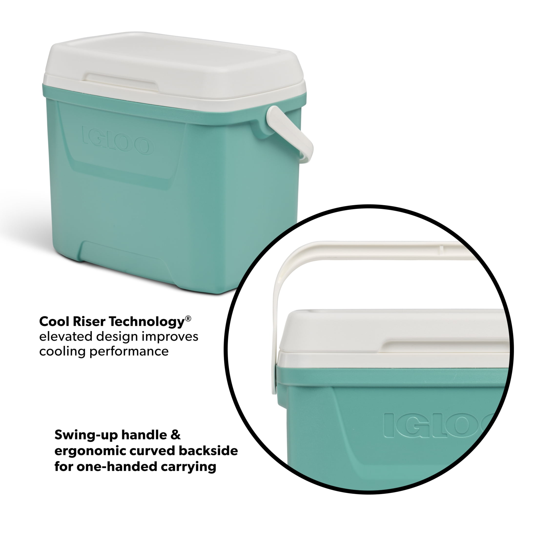 Igloo 28 QT Laguna Hard-Sided Ice Chest Cooler, Teal Blue