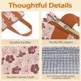 thumbnail image 4 of Pioneer Flower Floral Print Pattern Insulated Lunch Bag for Women & Adults,Large Portable Soft Cooler Lunch Bag,Thermal Food Storage Tote with Pearl Cotton,8.66L,8.75x5.75x9.5 Inch, 4 of 6