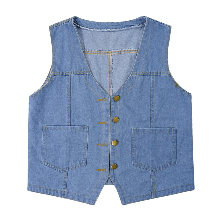 No sleeve 2025 jean jacket