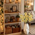 thumbnail image 3 of 4-piece set of artificial wildflowers, faux long-stem silk flowers, artificial flower arrangements for mothers, wedding bridal bouquets, table centerpieces, outdoor summer and spring decorations, 3 of 10