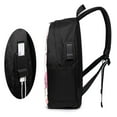 thumbnail image 6 of YFYANG 17" Laptop Backpack, Pastel Flower Geometry Fashion Travel Work Backpack with USB and Headphone Cable Interface for Men and Women, 6 of 8