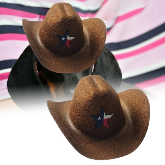 Patriotic USA Flag Pet Hat â Adjustable Cowboy for Small Dogs & Cats, Breathable Polyester 4th of July Accessory (Red/White/Blue)