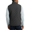thumbnail image 2 of Men’s Diamond Quilted Puffer Vest Full Zip Up With Zippered Pockets Stand Collar Lightweight Causal Sleeveless Jacket Warmth Fall Winter Menswear Tops, 2 of 3