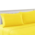 thumbnail image 1 of Benzara BM202201 Bezons Queen Size Microfiber Sheet Set, Yellow - 4 Piece, 1 of 1