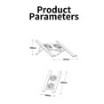 thumbnail image 4 of Foldable Laptop Stand with Cooling Fan, Cooler Pad for Tablet - Enhanced Cooling Support and Portable Design B, 4 of 4