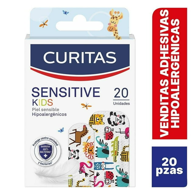 Venditas adhesivas Curitas sensitive piel sensible kids 20 pzs