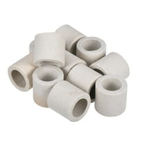 Insulated Ceramic Tube 17x25x25mm Heat Insulation Ceramic Tubing for Electric Furnace Wire, Oven, Pack of 10