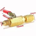 thumbnail image 5 of Random Color Replacement for Car R410a R134a A/C Charging Hoses HVAC 1/4inch Shut Ball Valve, 5 of 5