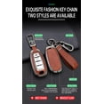 thumbnail image 5 of Key Fob Cover Compatible with Infiniti Q50 Q60 QX50 QX55 QX60 5 Button Keychain Case Holder Protector,Long Keychain-black, 5 of 8