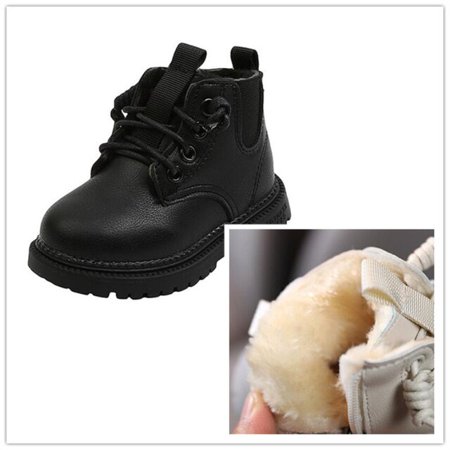 

QWZNDZGR 2022 Winter Autumn Children Boots Waterproof Baby Fashion Sneaker Kids Snow Boots Boys Girls Plush boots Fur Casual Shoes