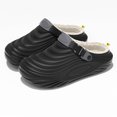 thumbnail image 3 of Men's Fleece Lined Mule Clogs Wide Toe Box Adjustable Buckle Strap Closed Toe Slip On Non Slip Warm Walking Shoes, 3 of 4