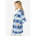 thumbnail image 3 of Dreams & Co. Plus Size Sherpa Lined Collar Microfleece Bed Jacket, 3 of 3