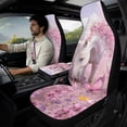 thumbnail image 3 of Xoenoiee Horse Butterfly Flower Pattern Car Seat Covers Set of 5 Pcs, PU Leather Seat Covers for Cars Breathable Seatbelt Covers Waterproof Armrest Cover, Auto Accessories for Car SUV Truck, 3 of 7