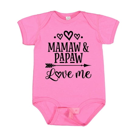 

Inktastic Mamaw and Papaw Love Me Gift Baby Girl Bodysuit