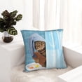 thumbnail image 6 of Pofeuu Funny Cat Taking a Bath Print Double-sided plush pillowcase Square Throw Pillow Covers Pillows Cover for Living Room Bedroom Sofa Couch Cushion Cover（No pillow core）-26"x26", 6 of 7