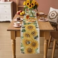 thumbnail image 2 of Sunflower Table Runner 70 Inches, Green Botanical Yellow Floral Summer Rustic Bed Runner Dresser Scarves Tabletop for Indoor Outdoor Parties/Ceremony/Banquet, 13" x 70", 2 of 9