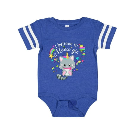 

Inktastic I Believe in Meow-gic- Cute Unicorn Cat Gift Baby Boy or Baby Girl Bodysuit