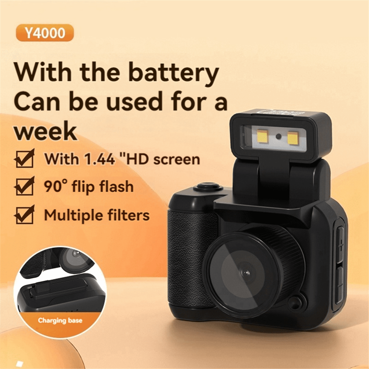 HD1080P Mini Camera Portable Pocket Camcorder with LCD Screen and Flash Video Recording Function