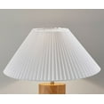 thumbnail image 4 of Adesso Marta 25.5" 1-Light Wood Table Lamp with White Pleated Tapered Shade, 4 of 5