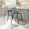 thumbnail image 4 of Zuo Modern Desi Counter Stool with Armrest, Azure Gray, 4 of 11