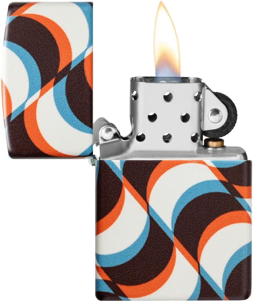 Zippo Lighter - Customized Message Funky Pattern 540 Matte Pocket Lighter 46566
