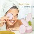 thumbnail image 4 of 30 Pcs Natural Fiber Round Makeup Remover Pads, Washable Reusable Face Pads Cloth Rounds, Facial Cleansing Pads Wipes for All Skin Types Travel (Pink), 4 of 7