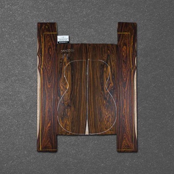 Mexican Cocobolo Acoustic Guitar Back and Sides Orchestra Model (OM) Set – MCOM000608-2.4
