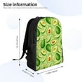 thumbnail image 4 of Cauagu Green Avocado Print Backpacks,Travel Daypack Casual Laptop Backpack Bookbag Fits 15 Inch Computer for Men Women, 4 of 8