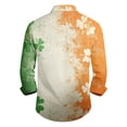 thumbnail image 2 of Men's St. Patrick's Day Shamrock Button Up Shirt Long Sleeve Casual Top, 2 of 3