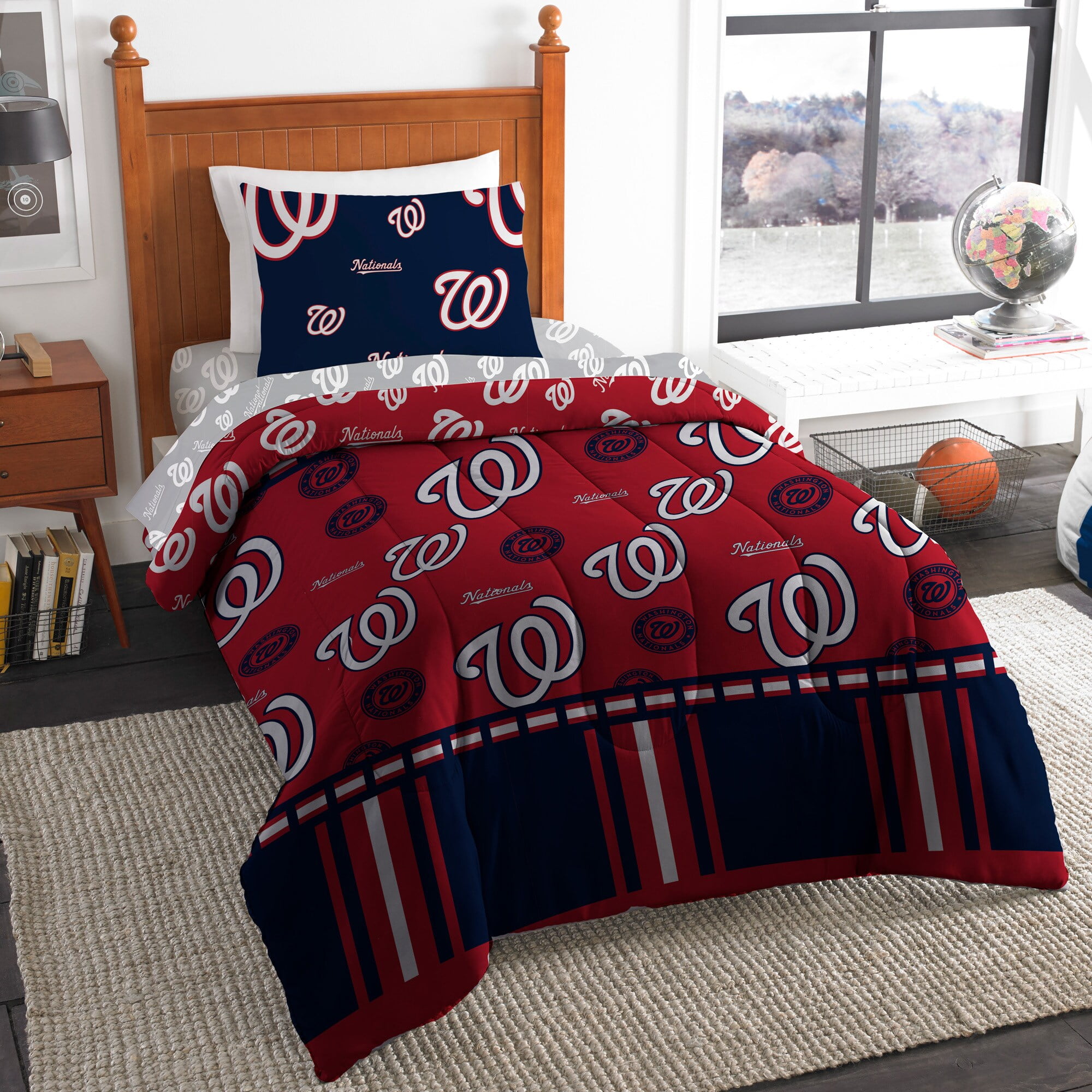 MLB Cleveland Indians Twin Bed In Bag Set - Walmart.com