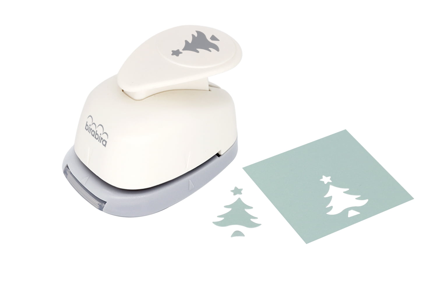 Bira Craft 1 inch Christmas Tree 6 Shape Lever Action Craft Punch, Christmas Punch for Paper Crafting Scrapbooking