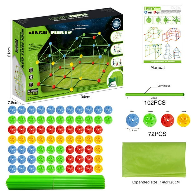 Kit de construcción de carpas con cuentas para niños, juego de construcción de carpas, casa, rompecabezas, bloques de construcción