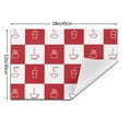 thumbnail image 3 of LNWH Delicious Food Red Pattern Placemats, 4 PCS Heat Resistant Washable PVC Table Mats, 18"x12", 3 of 6