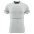 thumbnail image 1 of asjyhkr Mens Compression Shirts Short Sleeve Quick Drying Gym Athletic Base Layer Sport Undershirts, 1 of 5