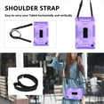 thumbnail image 5 of Shockproof Case for Samsung Tab A7 Lite 8.7 T220 T225, Military Grade Protection Rotating Stand Hand Strap Shoulder Strap Kids Friendly Bumper Rugged Case for Galaxy Tab A7 Lite 8.7",Purple, 5 of 8