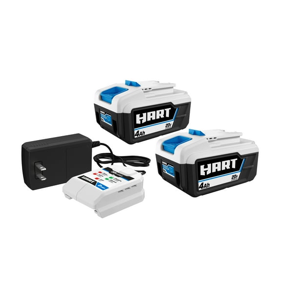 HART 20V (2) 4Ah Battery and Charger Kit