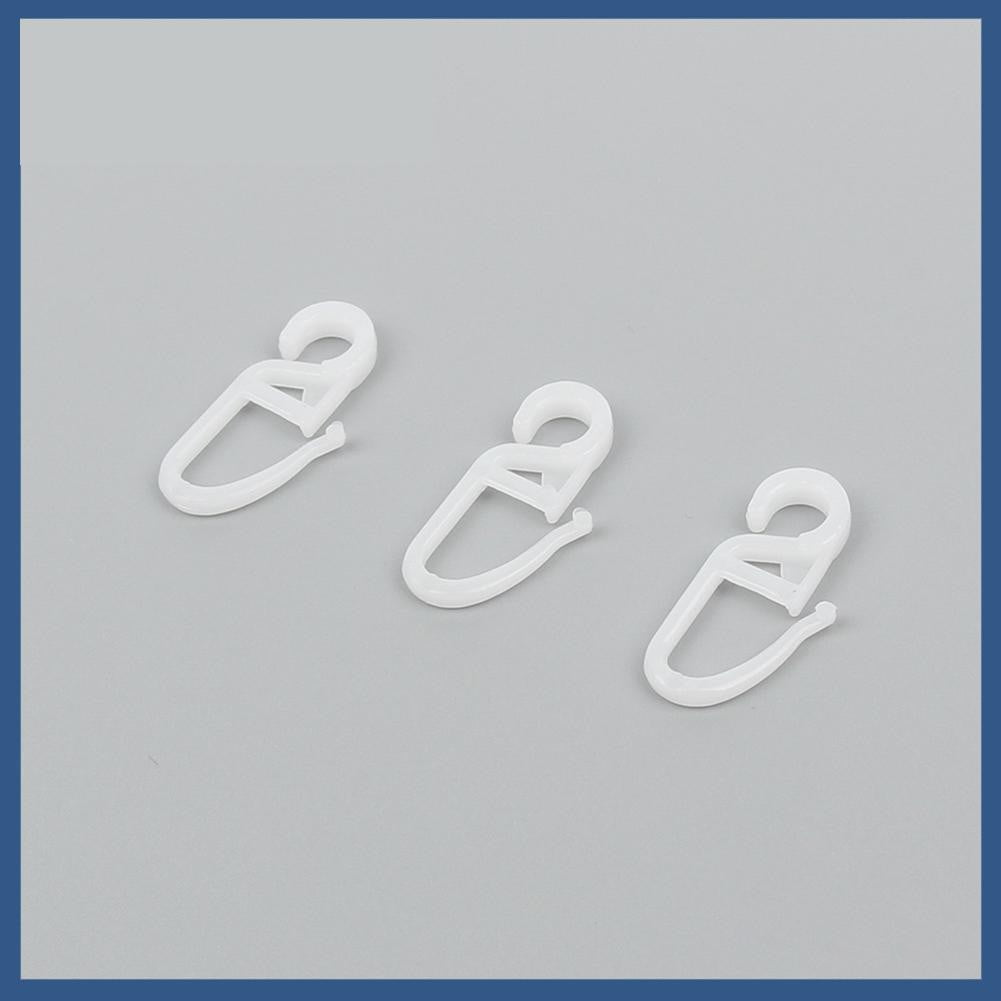 100 Clip-on Hooks With 10mm Eyelet For Curtain Rings - Pleating Hooks 