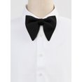 thumbnail image 2 of INSPIRE CHIC Unisex Velvet Pre-tied Bow Ties Formal Solid Bowties Neckwear Black, 2 of 5
