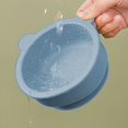 thumbnail image 5 of Nkmbld Silica Bowl Food Grade Cartoons Bear Shape Cutlery Bottom with Suction Cups, Dessert Bowls for Serving Soup, Oatmeal, Pasta and Salad, Blue, 5 of 8