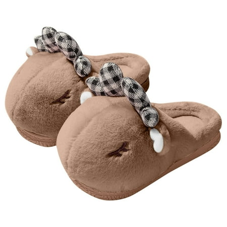 

JDEFEG Slippers 5 Year Old Girl Fashion Autumn and Winter Boys and Girls Slippers Flat Bottom Soft Lightweight Comfortable Warm Cute Cartoon Rabbit Shape Girls Flip Flops Size 3 Cotton Grey 170