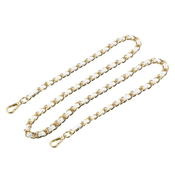 Uxcell Purse Chain Strap - 47" Purse Strap Shoulder Cross Body Replacement Strap, White&Gold