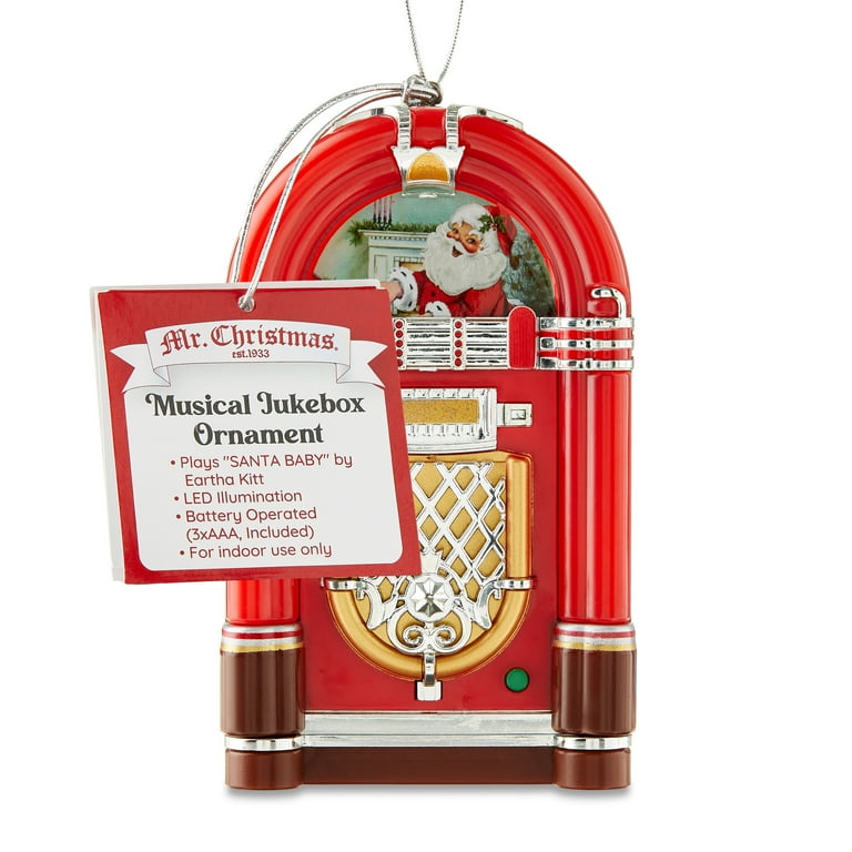 Mr. Christmas Mini Jukebox Ornament Red - Walmart.com