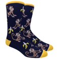 thumbnail image 1 of Smiling Hungry Monkey with Banana Socks (Adult Large), 1 of 2