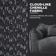 thumbnail image 2 of Aukfa Cloud Comfy Sofa, 24.4" Deep Seat Loveseat Couch for Living Room, No Assemble,Chenille,Black, 2 of 8