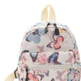 thumbnail image 2 of Mochila de nailon resistente para mujer, ideal para senderismo. mariposa colorida, 2 of 2