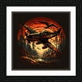 thumbnail image 2 of Maki 26x26 Black Ornate Wood Framed With Double Matting Wall Art Titled - Classic Airborne I, 2 of 6