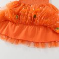 thumbnail image 6 of Wilark Toddler Girls Halloween Dresses Spaghetti Strap Square Neck Cute Trendy Lightweight Festival Party Dresses Orange 2 T, 6 of 9
