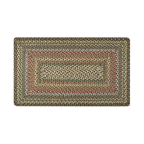 Home Indoor Decorative Jute C-051 Fir, Ivory Braided Rug , Rectangle 27" x 45"